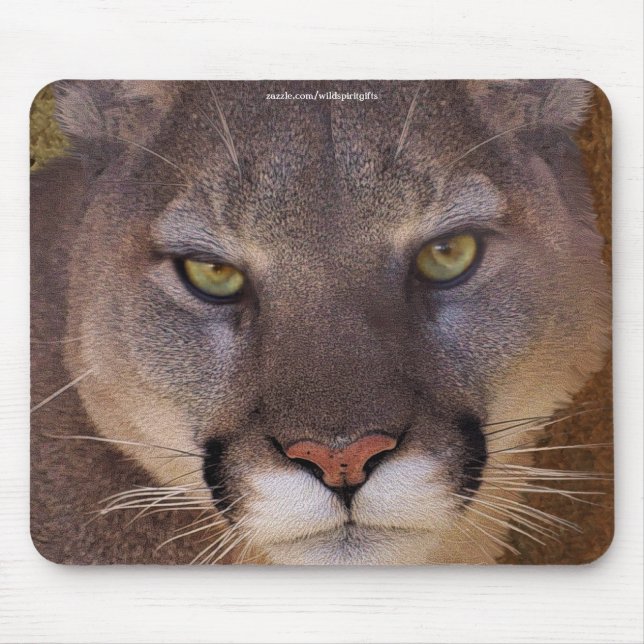 Alfombrilla De Ratón Mousepad de Vida Silvestre de la Montaña COUGAR (Frente)