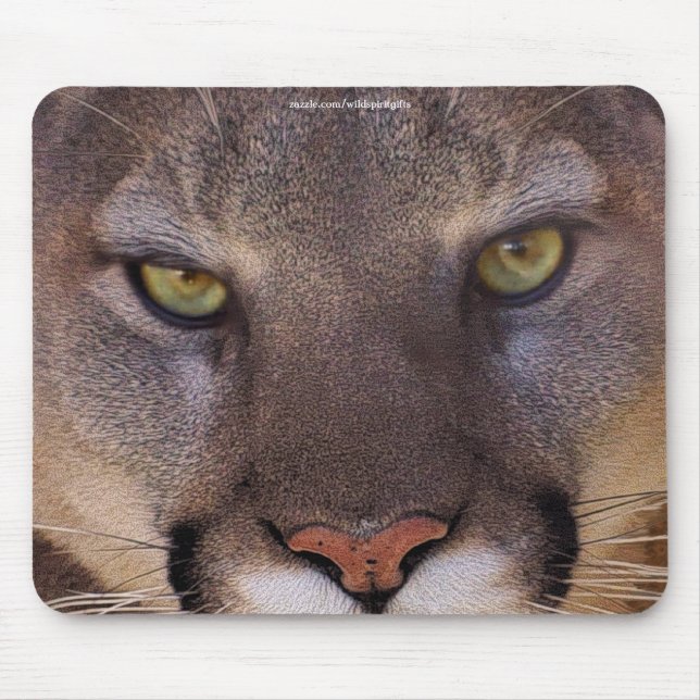 Alfombrilla De Ratón Mousepad de Vida Silvestre de la Montaña COUGAR (Frente)