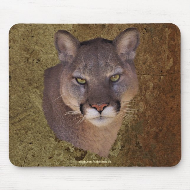 Alfombrilla De Ratón Mousepad de Vida Silvestre de la Montaña COUGAR (Frente)