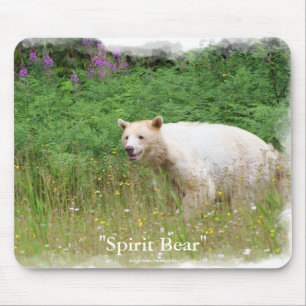 Alfombrilla De Ratón Mousepad de vida silvestre Spirit Bear Kermode