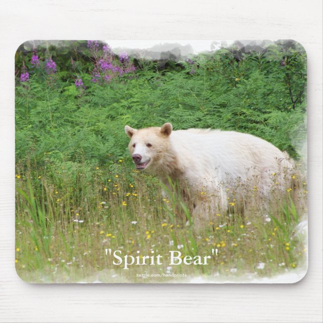 Alfombrilla De Ratón Mousepad de vida silvestre Spirit Bear Kermode (Frente)