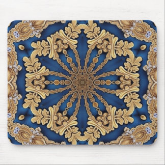 Alfombrilla De Ratón Mousepad decorativo de oro azul