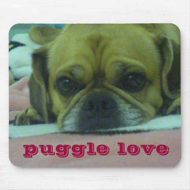 Alfombrilla De Ratón Mousepad del amor de Puggle (Frente)