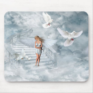 Alfombrilla De Ratón Mousepad del azul del ángel