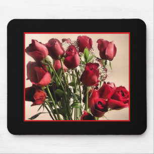 Alfombrilla De Ratón mousepad del boquet de los rosas rojos