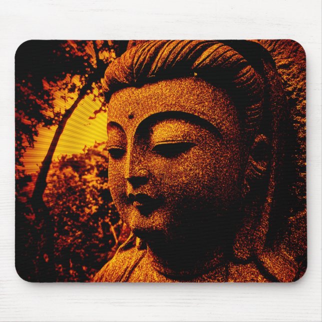 Alfombrilla De Ratón mousepad del Buda-naranja (Frente)