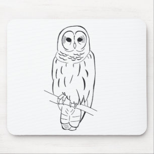 Alfombrilla De Ratón Mousepad del búho que se encarama
