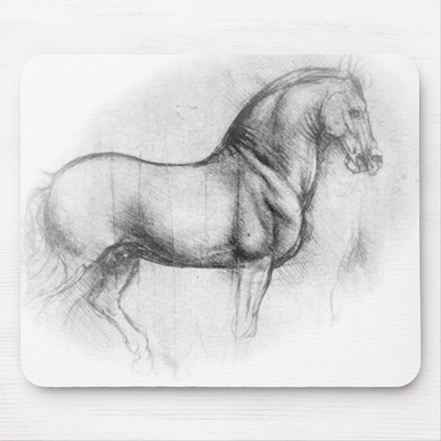 Alfombrilla De Ratón Mousepad del caballo de Leonardo da Vinci (Frente)