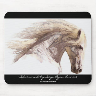 Alfombrilla De Ratón Mousepad del caballo de Stallion "SILVERWIND"