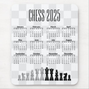 Alfombrilla De Ratón Mousepad del calendario del ajedrez 2025