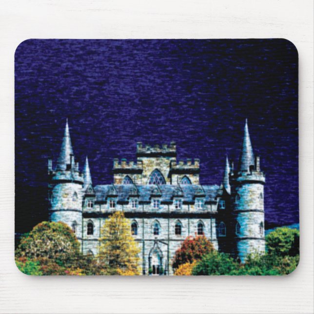 Alfombrilla De Ratón Mousepad del castillo de la noche de la fantasía (Frente)