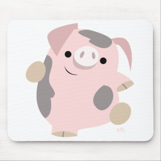 Alfombrilla De Ratón Mousepad del cerdo del dibujo animado del baile
