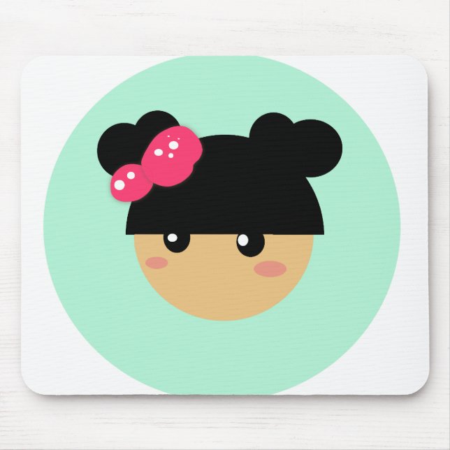 Alfombrilla De Ratón mousepad del chica del kawaii (Frente)