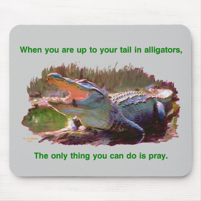 Alfombrilla De Ratón mousepad del cocodrilo (Frente)