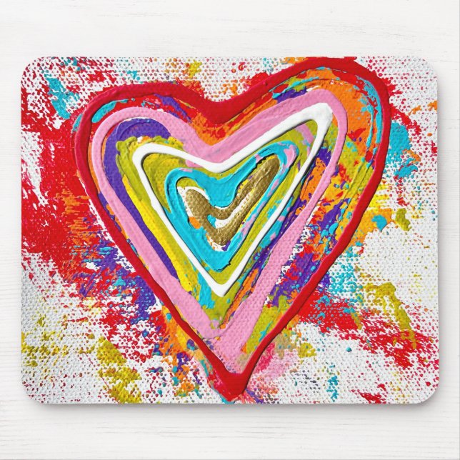 Alfombrilla De Ratón Mousepad del corazón rojo (Frente)