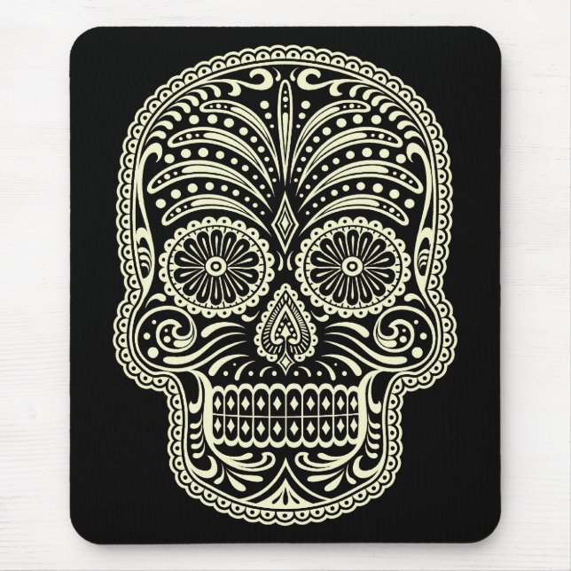 Alfombrilla De Ratón Mousepad del cráneo del azúcar (Frente)