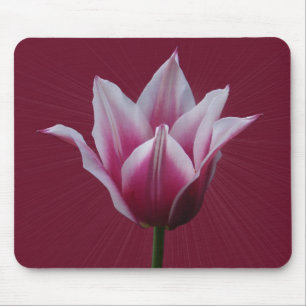 Alfombrilla De Ratón Mousepad del ~ del tulipán w/sunburst
