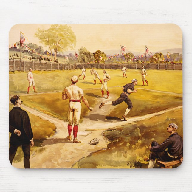 Alfombrilla De Ratón Mousepad del dibujo del béisbol (Frente)