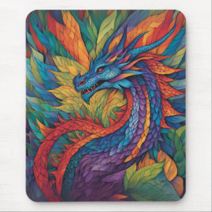Alfombrilla De Ratón Mousepad del Dragón Arcoiris