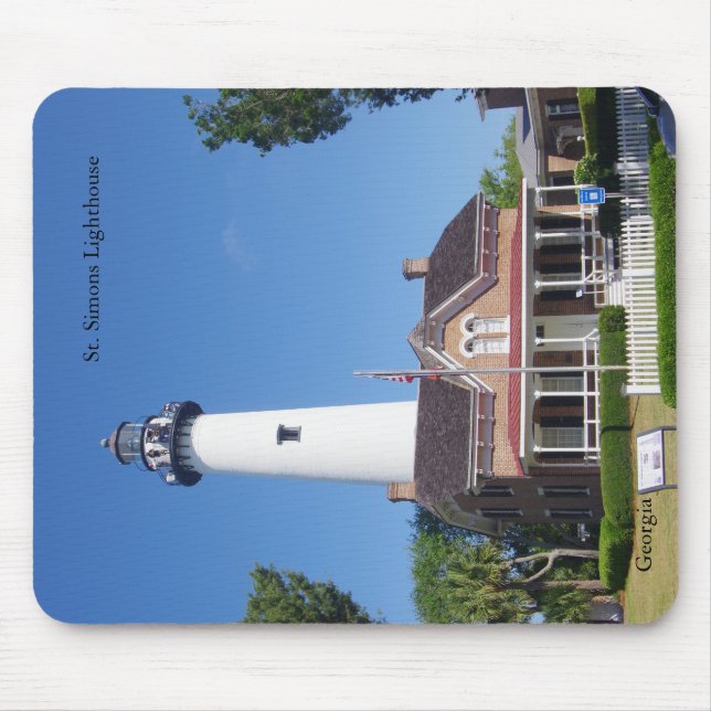Alfombrilla De Ratón Mousepad del faro de St. Simons (Frente)
