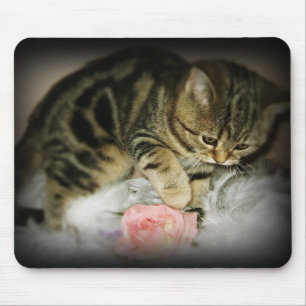 Alfombrilla De Ratón Mousepad del gatito del Tabby