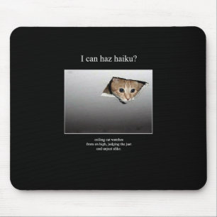 Alfombrilla De Ratón mousepad del gato 18 del haiku
