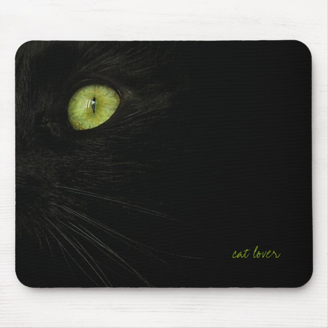 Alfombrilla De Ratón Mousepad del gato negro (Frente)