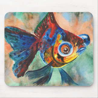Alfombrilla De Ratón Mousepad del Goldfish del ojo del telescopio del