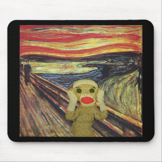 Alfombrilla De Ratón Mousepad del grito del mono del calcetín