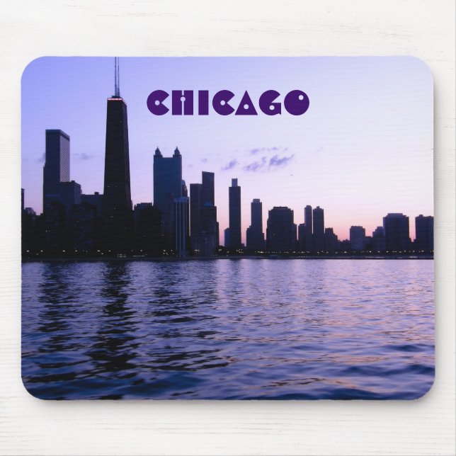 Alfombrilla De Ratón Mousepad del horizonte de Chicago (Frente)