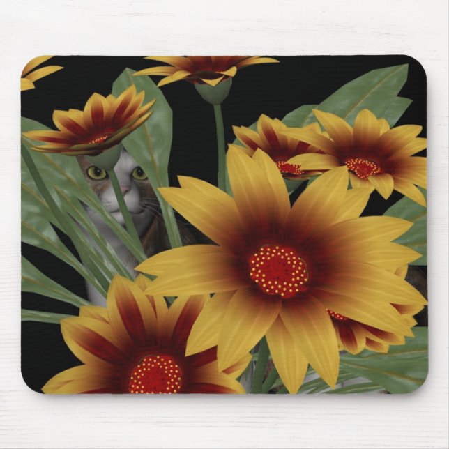 Alfombrilla De Ratón Mousepad del jardín del gato (Frente)