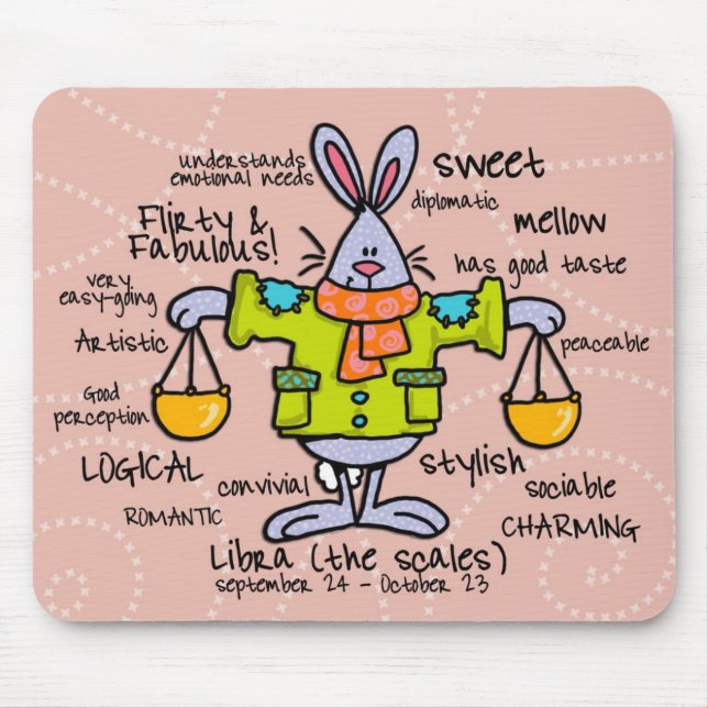 Alfombrilla De Ratón mousepad del libra (Frente)