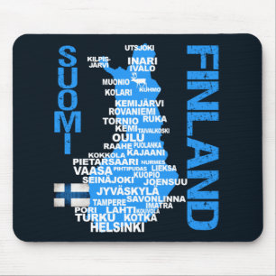 Alfombrilla De Ratón Mousepad del MAPA de FINLANDIA