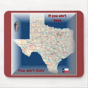 Alfombrilla De Ratón mousepad del mapa de Tejas