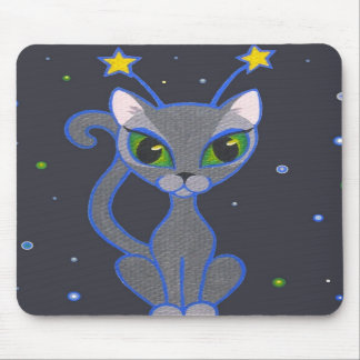 Alfombrilla De Ratón "mousepad del negro del gatito del espacio"