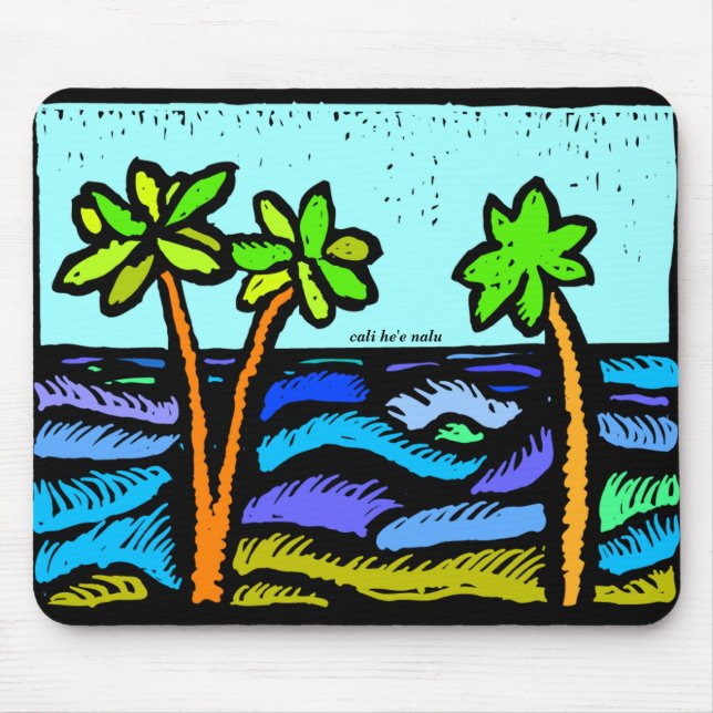 Alfombrilla De Ratón Mousepad del océano de Cali (Frente)