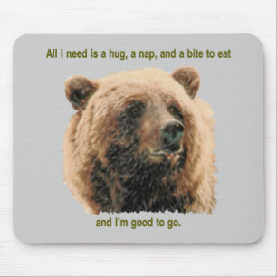Alfombrilla De Ratón Mousepad del oso de Brown