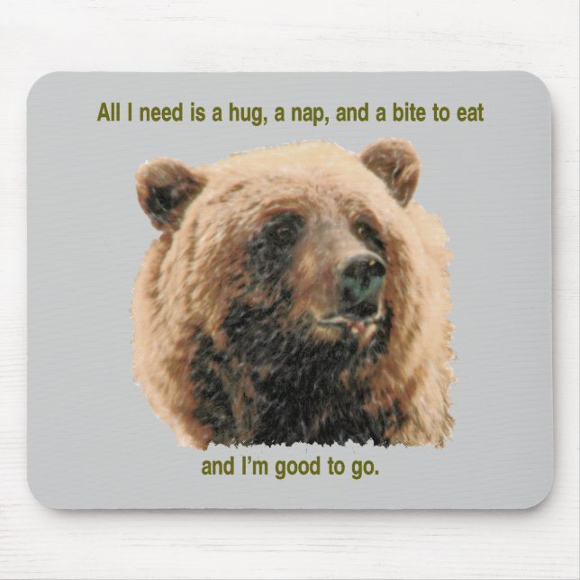 Alfombrilla De Ratón Mousepad del oso de Brown (Frente)