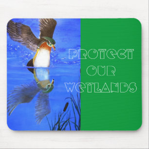 Alfombrilla De Ratón Mousepad del pato de madera