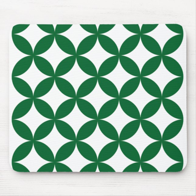 Alfombrilla De Ratón Mousepad del patrón de Shippo verde (Frente)