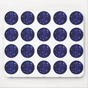 Alfombrilla De Ratón Mousepad del patrón Gemstone de zafiro redondo