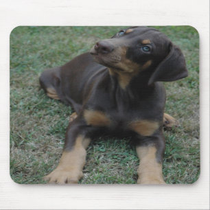 Alfombrilla De Ratón Mousepad del perrito del Doberman