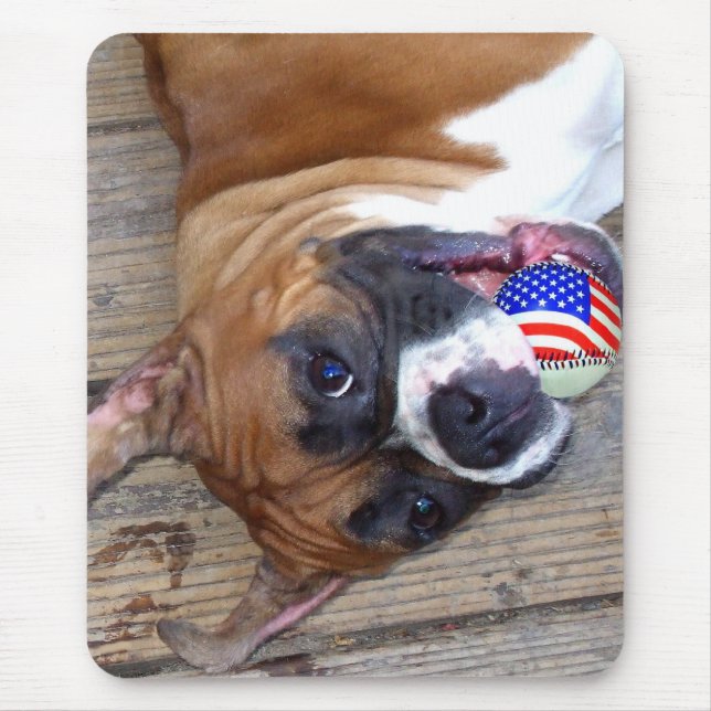 Alfombrilla De Ratón Mousepad del perro del boxeador (Frente)