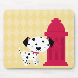 Alfombrilla De Ratón Mousepad del perro y de la boca de incendios del