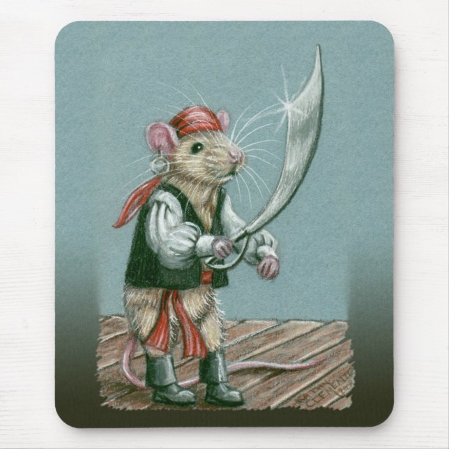 Alfombrilla De Ratón Mousepad del pirata de la rata (Frente)