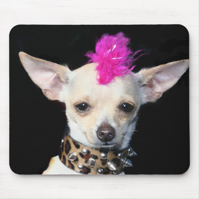 Alfombrilla De Ratón Mousepad del punk de la chihuahua (Frente)