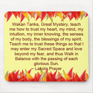 Alfombrilla De Ratón mousepad del rezo del lakota