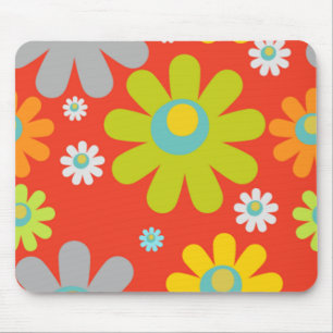 Alfombrilla De Ratón mousepad del rojo cereza de la margarita