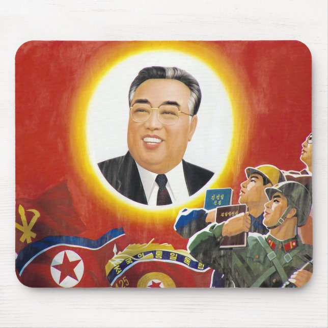 Alfombrilla De Ratón Mousepad del rojo de Kim Il Sung (Frente)
