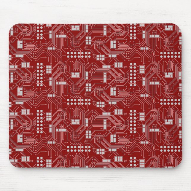 Alfombrilla De Ratón Mousepad del rojo de la placa de circuito (Frente)